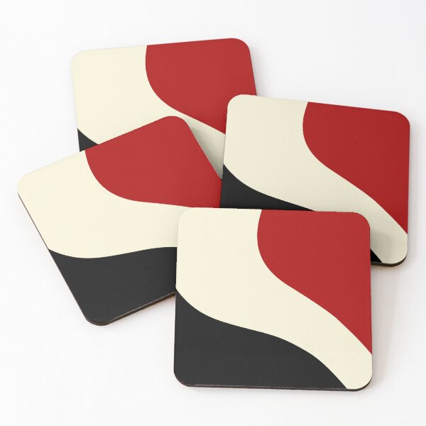 Item preview, Elegant minimal wave in Red, Black, and Cream designed and sold by LAEC-Shop.