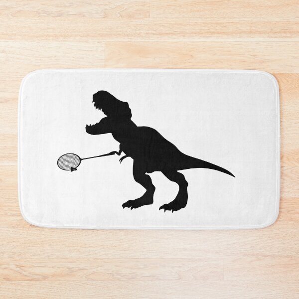 Item preview, Badminton Saurus Dinosaur T-Rex with Badminton Racket designed and sold by Africanob.
