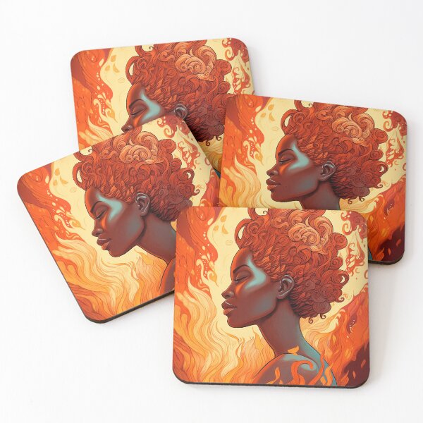 Item preview, fire afro designed and sold by bamanimax.