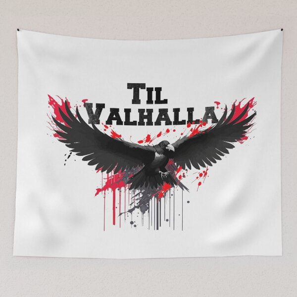Item preview,  Til Valhalla Viking Rune Hail Odin- Protection Rune, Raven, Hugin And Munin designed and sold by PhotoArtMC.