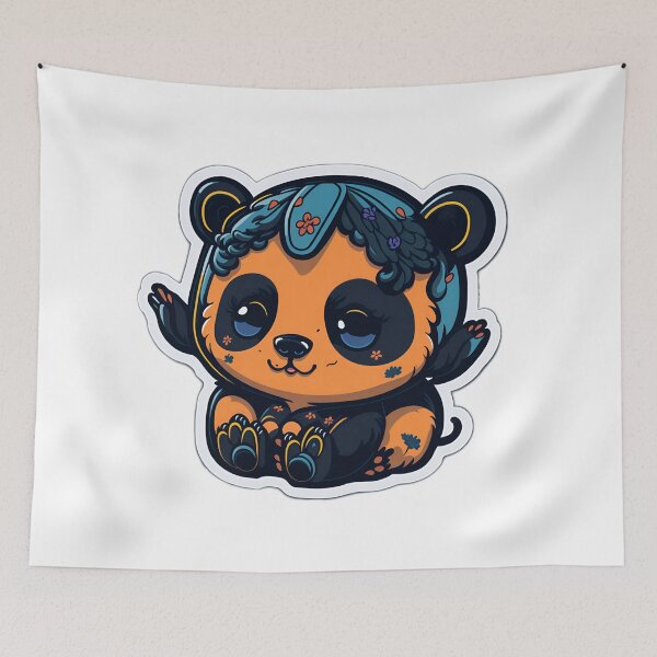 Item preview, Colourful Panda Vector Sticker - Adorable Design Panda Love - Cute and Colourful Sticker Woopme Cute Panda - Colourful and Fun Sticker Design Colourful Panda Vector Art - Adorable Sticker designed and sold by RedArtG09.