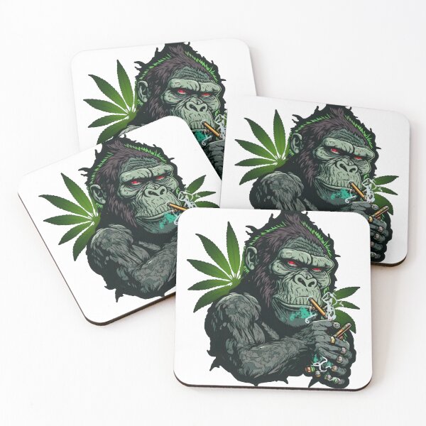 Item preview, gorilla smoking weed designed and sold by futuresimo04.
