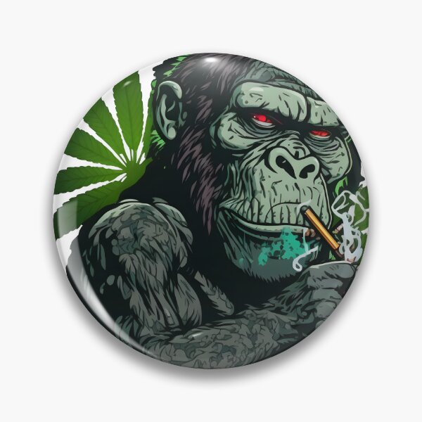 Item preview, gorilla smoking weed designed and sold by futuresimo04.
