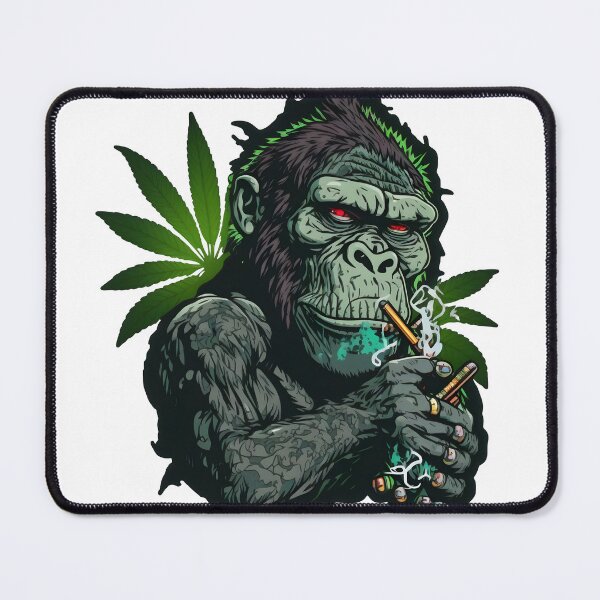 Item preview, gorilla smoking weed designed and sold by futuresimo04.