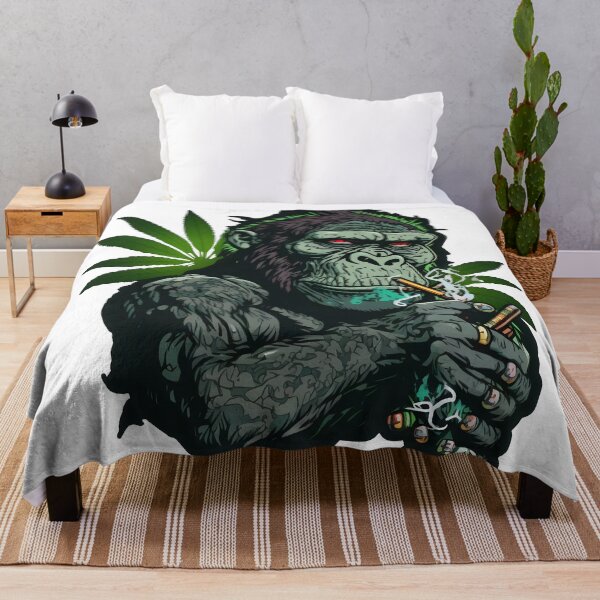 Item preview, gorilla smoking weed designed and sold by futuresimo04.