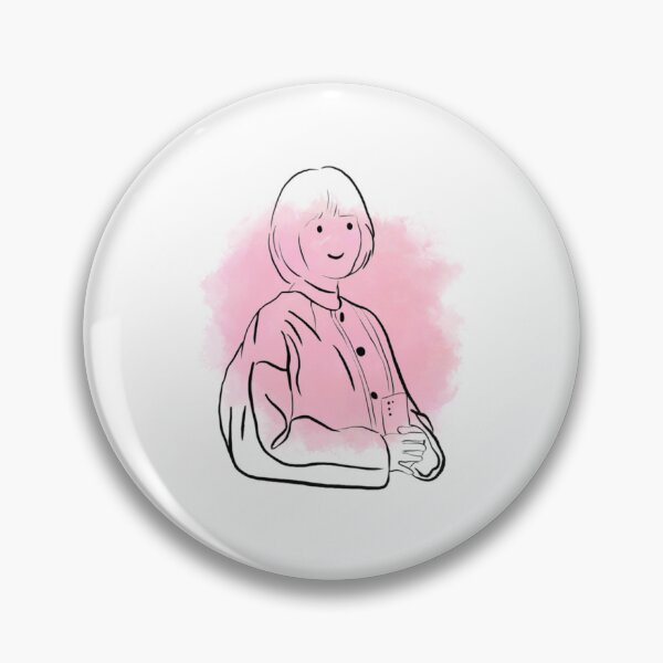 Item preview, Woo Yeong Woo with blush & pink background & line version designed and sold by paintingtour.
