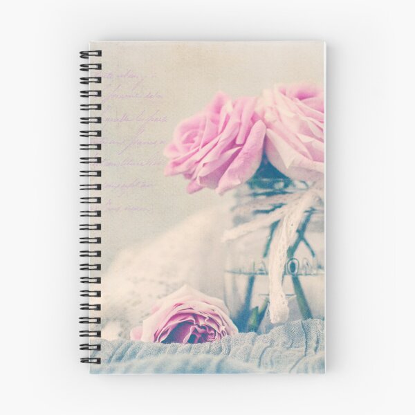 Item preview, Old-fashioned Pink Roses and French Script designed and sold by gingerfancy.
