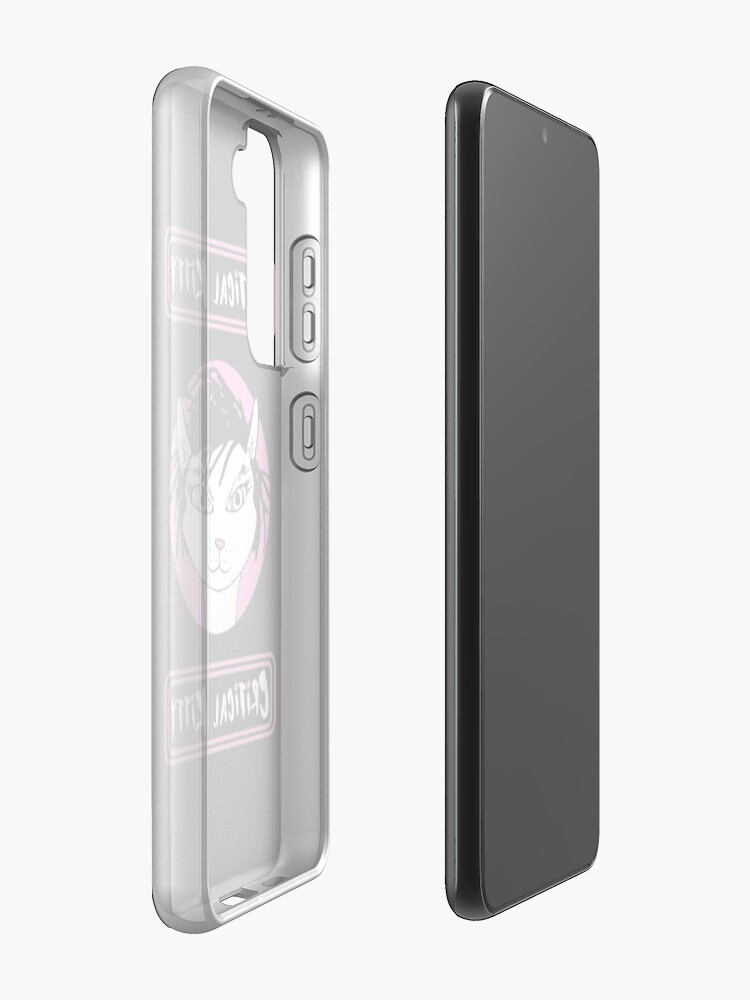 Alternate view of Critical Kitty Phone Case Samsung Galaxy Phone Case