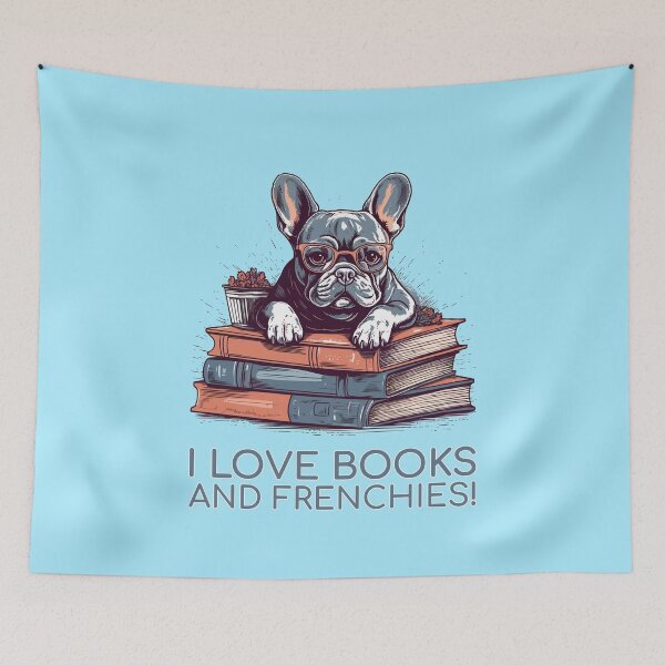 Item preview, French Bulldog Bookworm - A Cozy Design for Book Lovers designed and sold by brindled.