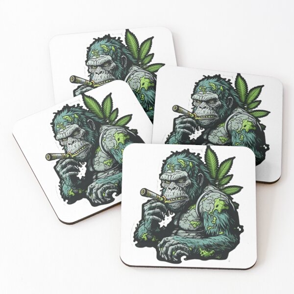 Item preview,  gorilla smoking weed designed and sold by futuresimo04.