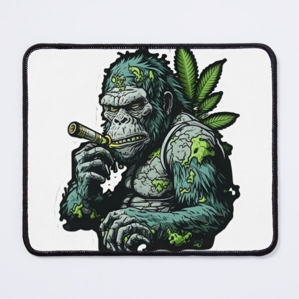 Item preview,  gorilla smoking weed designed and sold by futuresimo04.