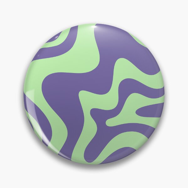Item preview, Retro Liquid Swirl Abstract Pattern in Purple Verbena and Spring Mint Green designed and sold by kierkegaard.