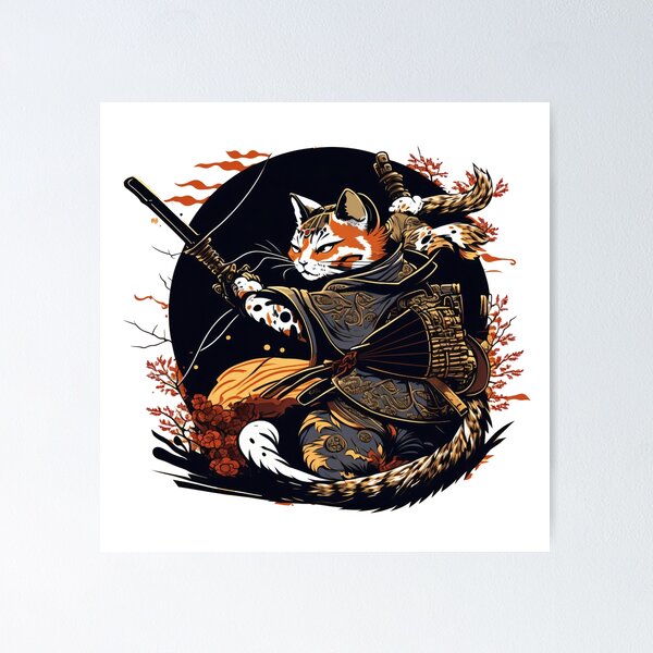Item preview, Cat Samurai Attack designed and sold by HVIUXLEE.