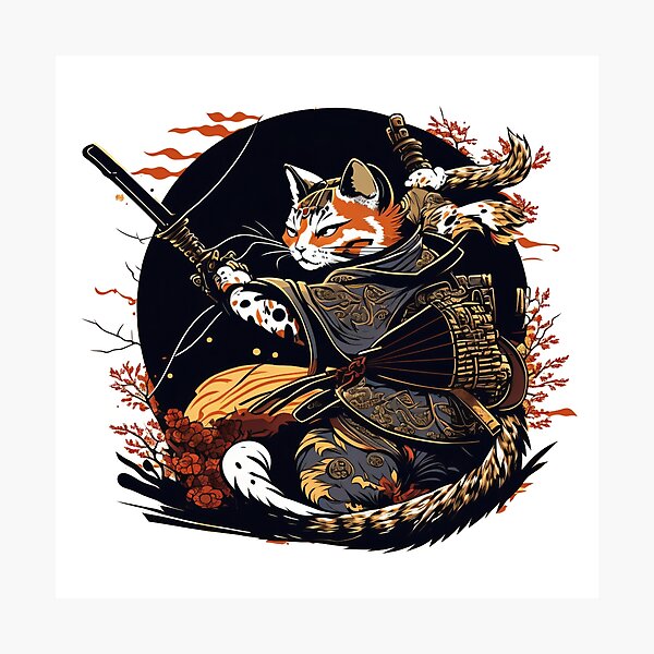 Item preview, Cat Samurai Attack designed and sold by HVIUXLEE.