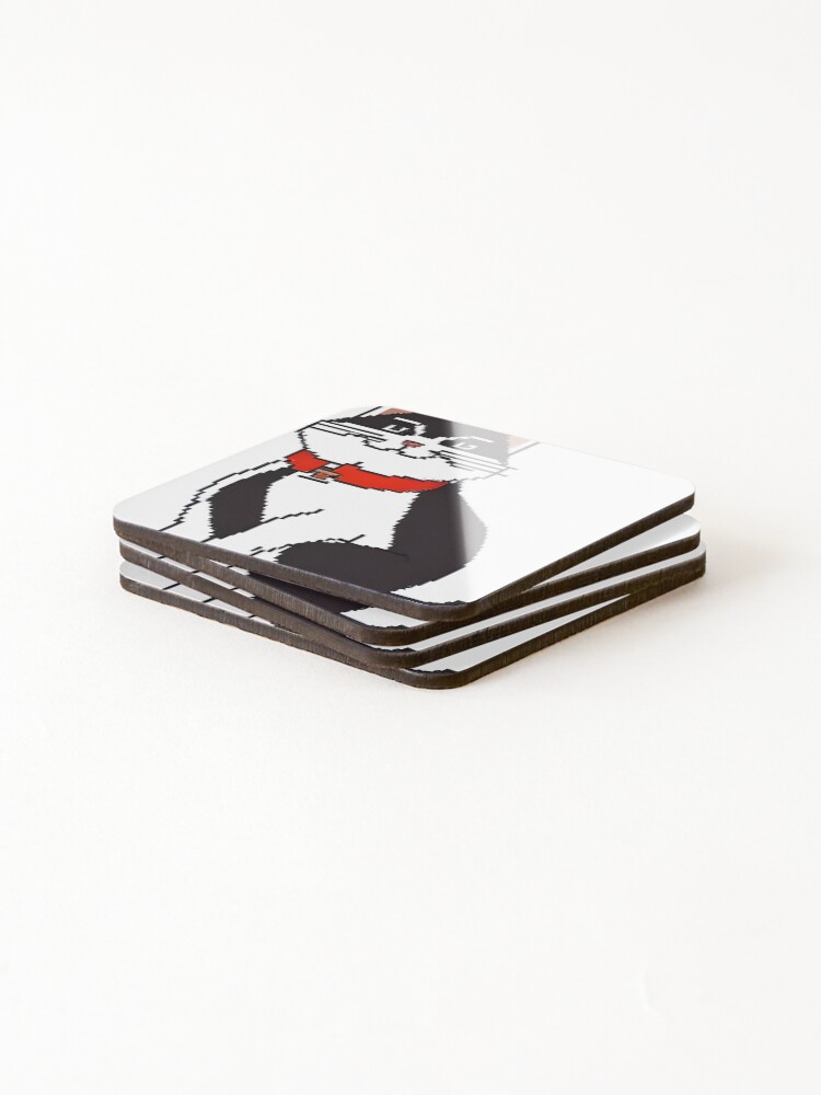 Thumbnail 4 of 5, Coasters (Set of 4), Pixel Style Cat Design designed and sold by DeepSeeAI.