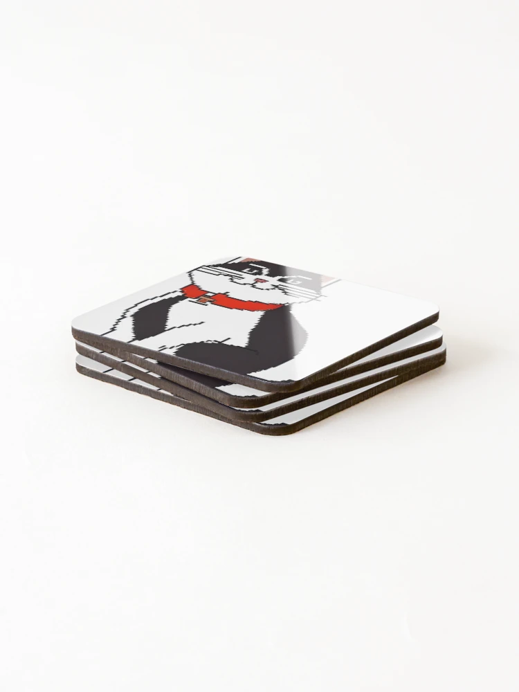 Thumbnail 4 of 5, Coasters (Set of 4), Pixel Style Cat Design designed and sold by DeepSeeAI.