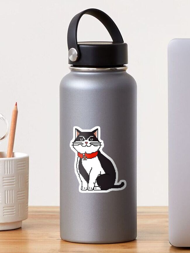 Thumbnail 1 of 3, Sticker, Pixel Style Cat Design designed and sold by DeepSeeAI.