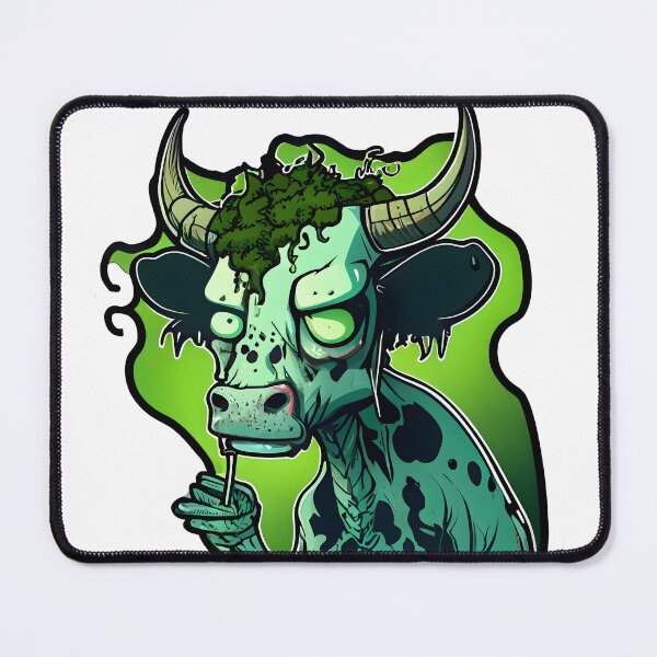Item preview, cute zombie cow smoking weed designed and sold by futuresimo04.