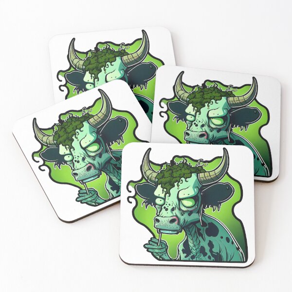 Item preview,  cute zombie cow smoking weed designed and sold by futuresimo04.