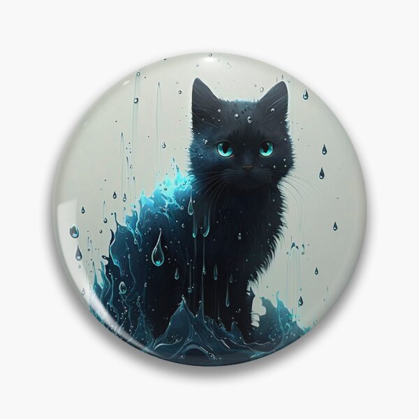 Item preview, Melting Black Cat - Escena de agua animada designed and sold by CybRunner.