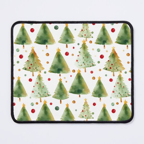 Item preview, Watercolor Green Christmas Tree Simple Pattern designed and sold by ClairesPatterns.