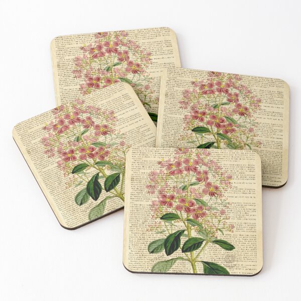 Item preview, Botanical print, on old book page - wildflower designed and sold by Art by Lilia.