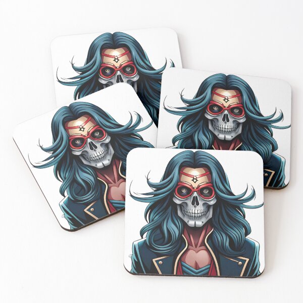 Item preview, Rocker skull with long hair. Heavy Metal Skull 3 designed and sold by altohero.