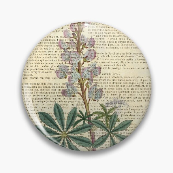 Item preview, Botanical print, on old book page - Delphinium  designed and sold by Art by Lilia.