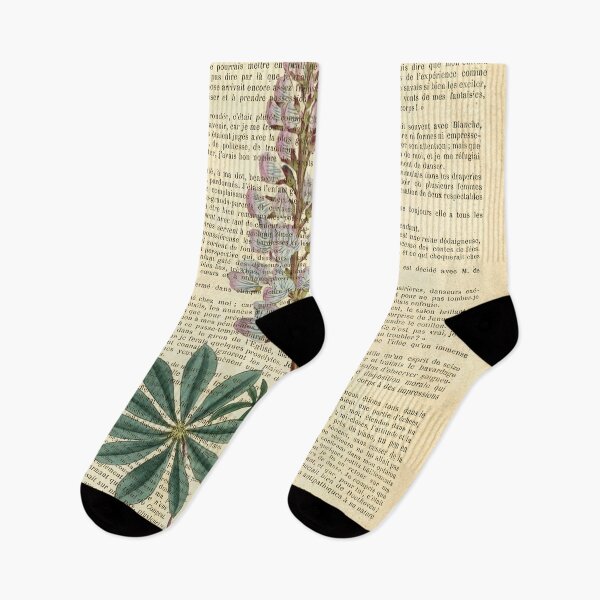 Item preview, Botanical print, on old book page - Delphinium  designed and sold by Art by Lilia.