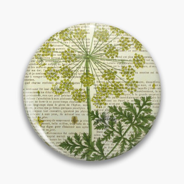 Item preview, Botanical print, on old book page - Deadly carrot designed and sold by Art by Lilia.