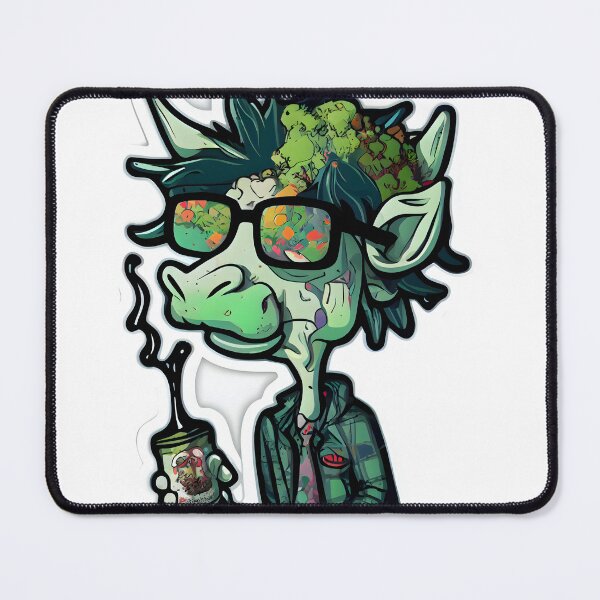 Item preview, cute cow smoking weed designed and sold by futuresimo04.