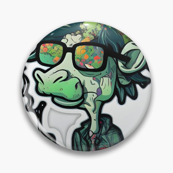 Item preview,   cute cow smoking weed designed and sold by futuresimo04.