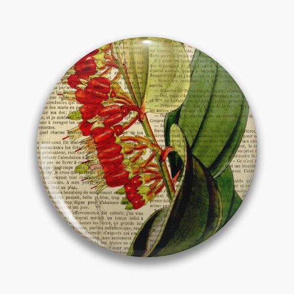 Item preview, Botanical print, on old book page designed and sold by Art by Lilia.