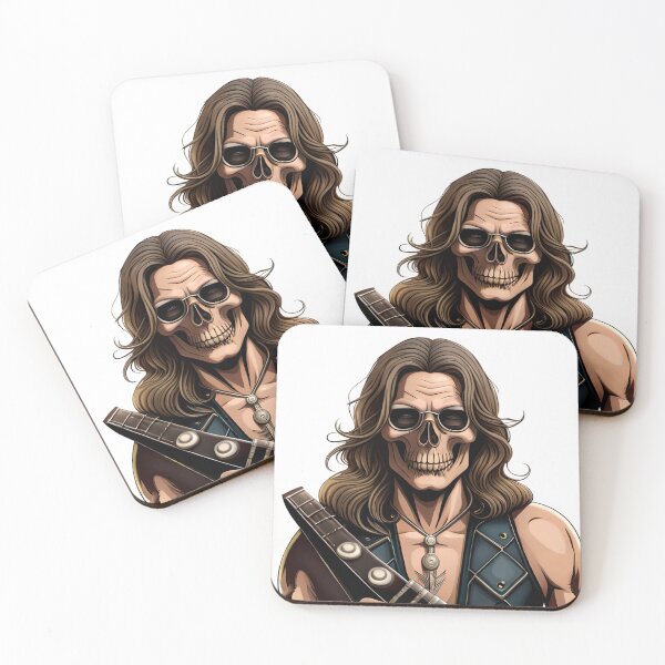 Item preview, Rocker Skull with Long Hair. Heavy Metal Skull designed and sold by altohero.