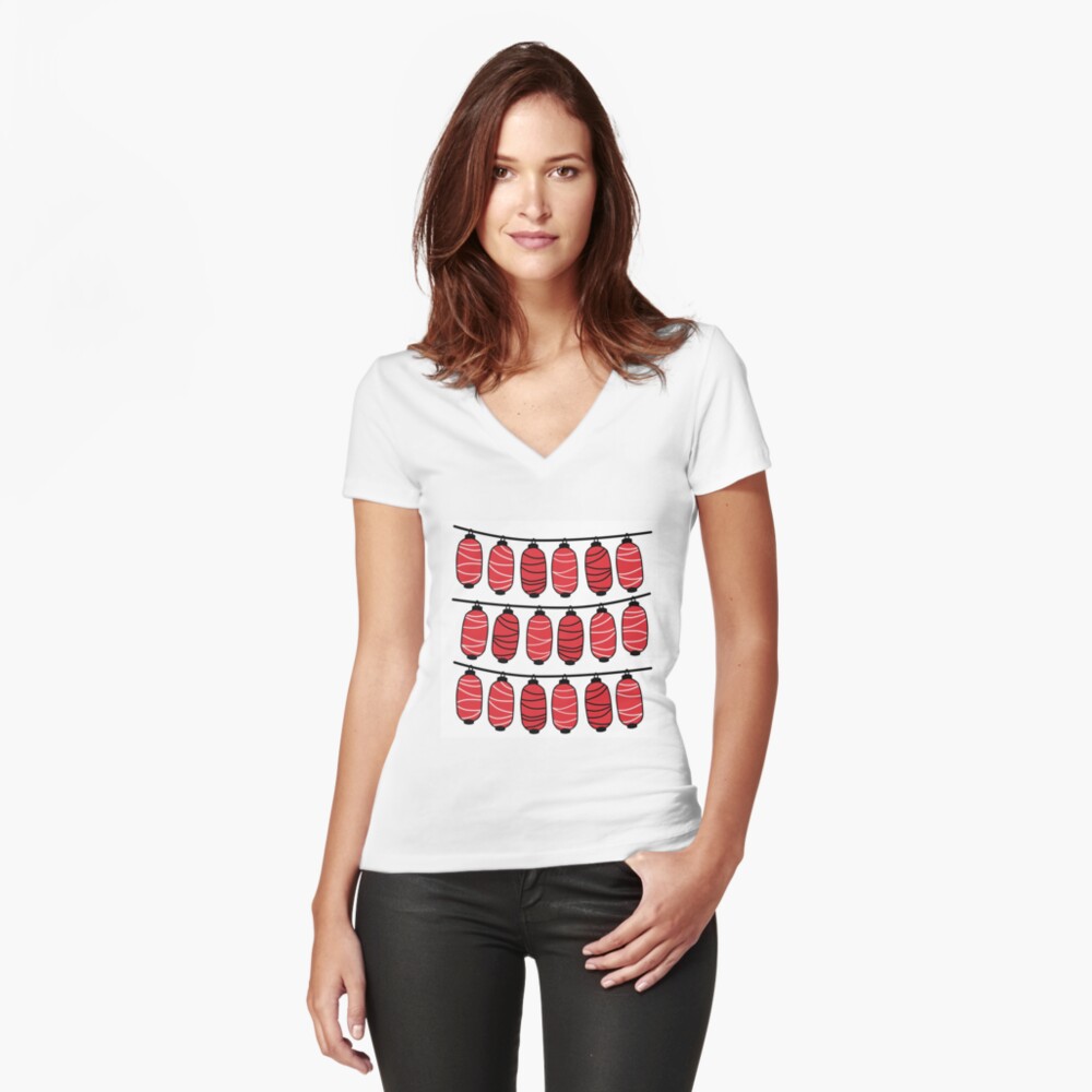 Item preview, Fitted V-Neck T-Shirt designed and sold by lussqueittt08.