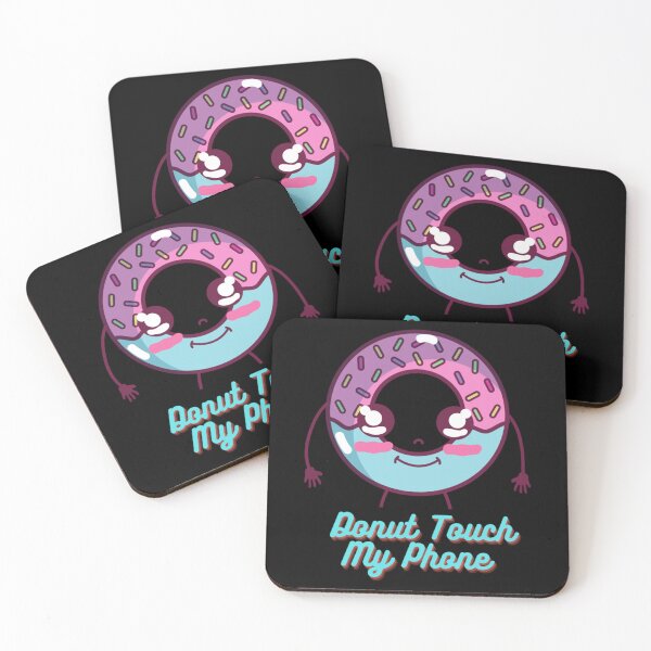Item preview, Funny Cute Donut Touch My Phone IPhone Case - Donuts Lover Phones Cover iPhone Case                        designed and sold by StoutDrew.