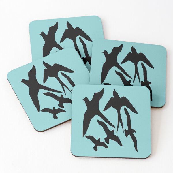 Item preview, Birder Silhouette Swallow Swift and Seagulls designed and sold by taiche.