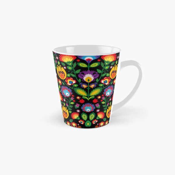 Vista previa del artículo con la obra «Patrón de colores Wycinanki Folklor - negro», diseñado y vendido por FK-UK.
