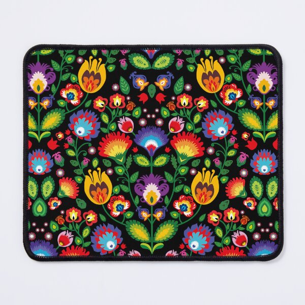 Item preview, Wycinanki Folklor colorful pattern - black designed and sold by FK-UK.