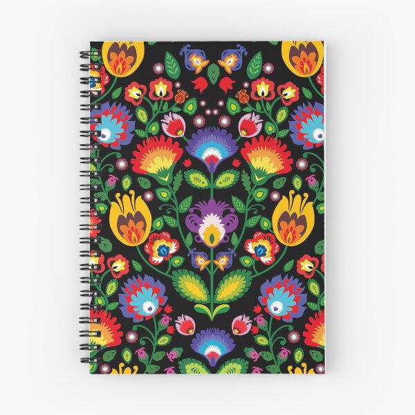 Item preview, Wycinanki Folklor colorful pattern - black designed and sold by FK-UK.
