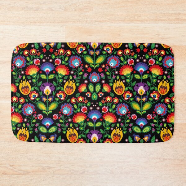 Item preview, Wycinanki Folklor colorful pattern - black designed and sold by FK-UK.