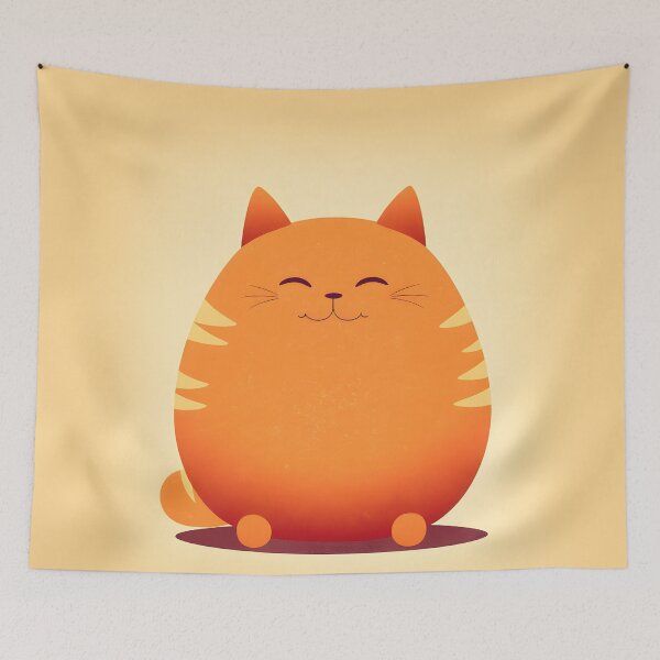 Aperçu de l'œuvre Chat orange moelleux créée et vendue par Blackstylez.