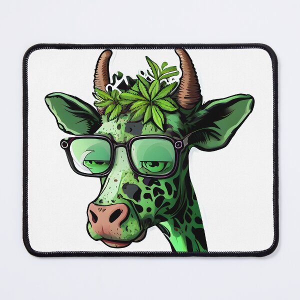 Item preview, cute high cow smoking weed designed and sold by futuresimo04.