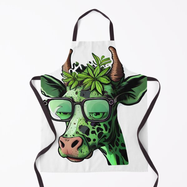 Item preview, cute high cow smoking weed designed and sold by futuresimo04.