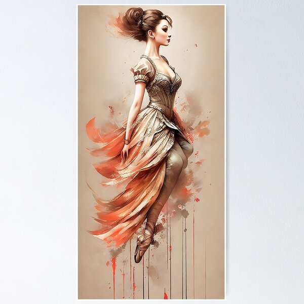 Item preview, Beautiful Ballerina Digital Art designed and sold by ArtsyWishesShop.