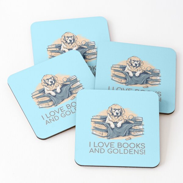 Item preview, Golden Retriever Bookworm - A Cozy Design for Book Lovers designed and sold by brindled.