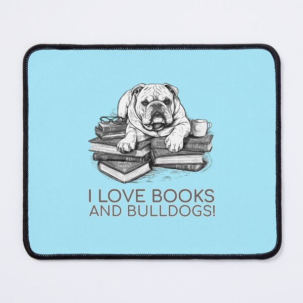 Item preview, English Bulldog Bookworm - A Cozy Design for Book Lovers designed and sold by brindled.
