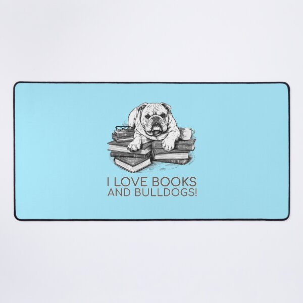 Item preview, English Bulldog Bookworm - A Cozy Design for Book Lovers designed and sold by brindled.