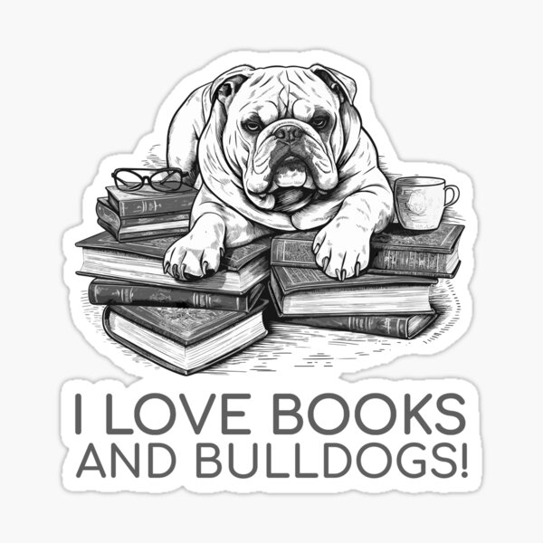 Item preview, English Bulldog Bookworm - A Cozy Design for Book Lovers designed and sold by brindled.