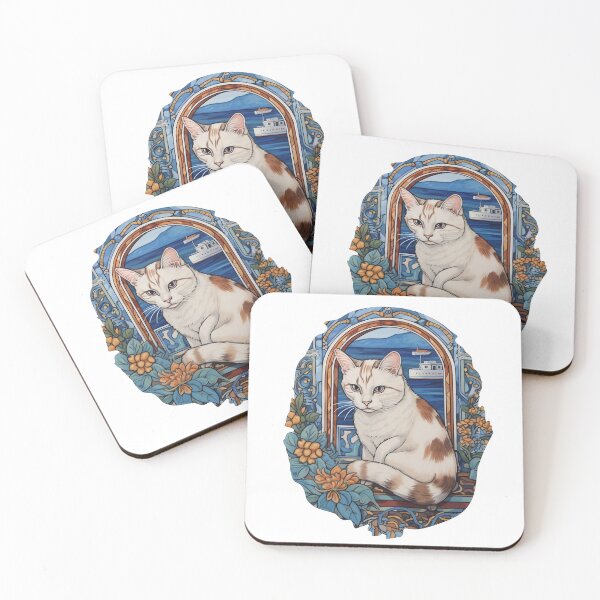 Item preview, mysterious aegean cat  designed and sold by ArtVilleStore.